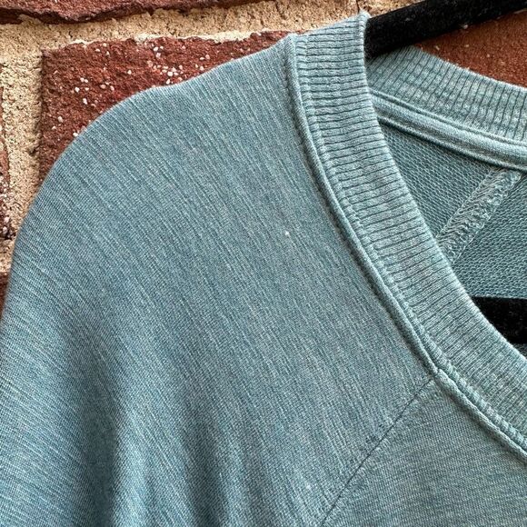 Athleta Mindset Sweatshirt heathered turquoise blue women's XL NEW - Picture 3 of 7